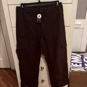 Women's Dark Brown Cargo Pants